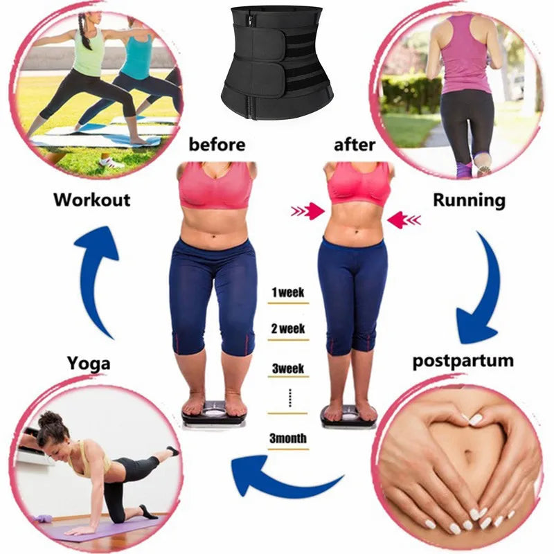 FREEME™ Waist Trainer Slimming Belt - Sweat Trimmer Cincher for Workouts & Body Shaping