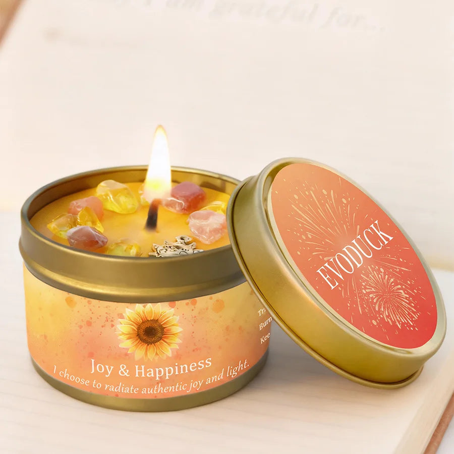 FREEME™ Peace Ritual Candle - Lavender & Chamomile with Healing Crystals
