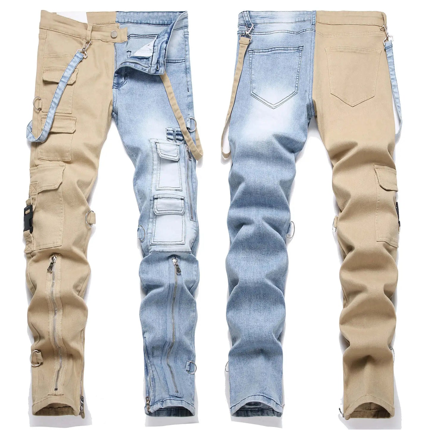 FREEME™ Men's Slim Fit Denim Pencil Pants - High Waist Straight Trousers