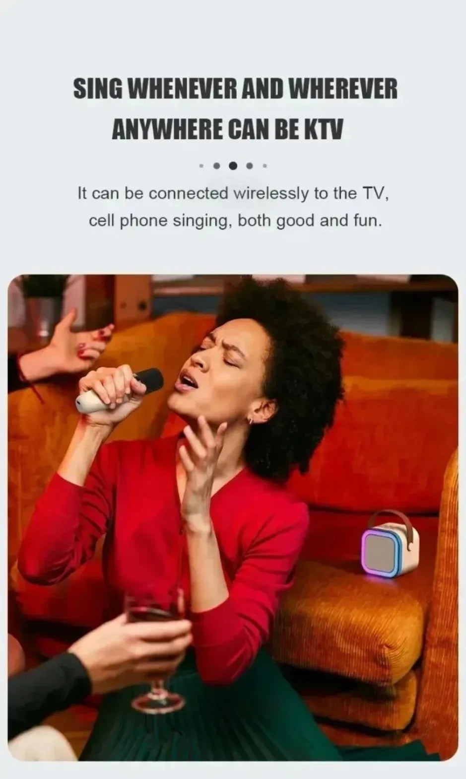 FREEME™ Portable Bluetooth 5.3 Karaoke Machine - PA Speaker System with 2 Wireless Microphones