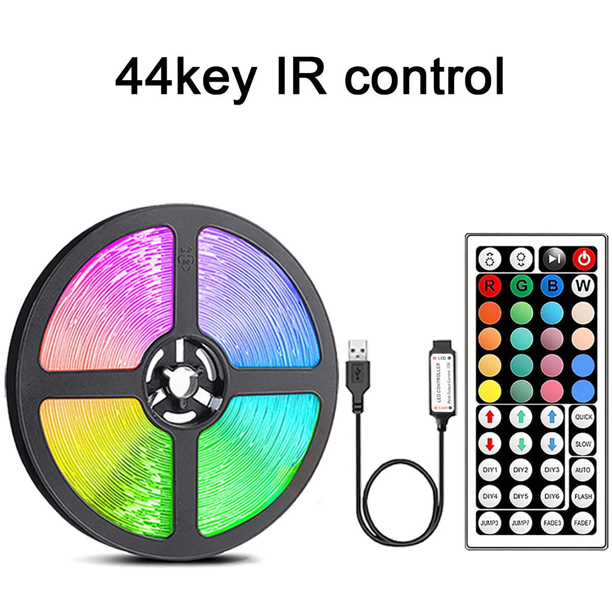 FREEME™ RGB LED Strip Lights with Remote - 1m to 20m Color Changing Tape for Room, Bedroom & Party Decor