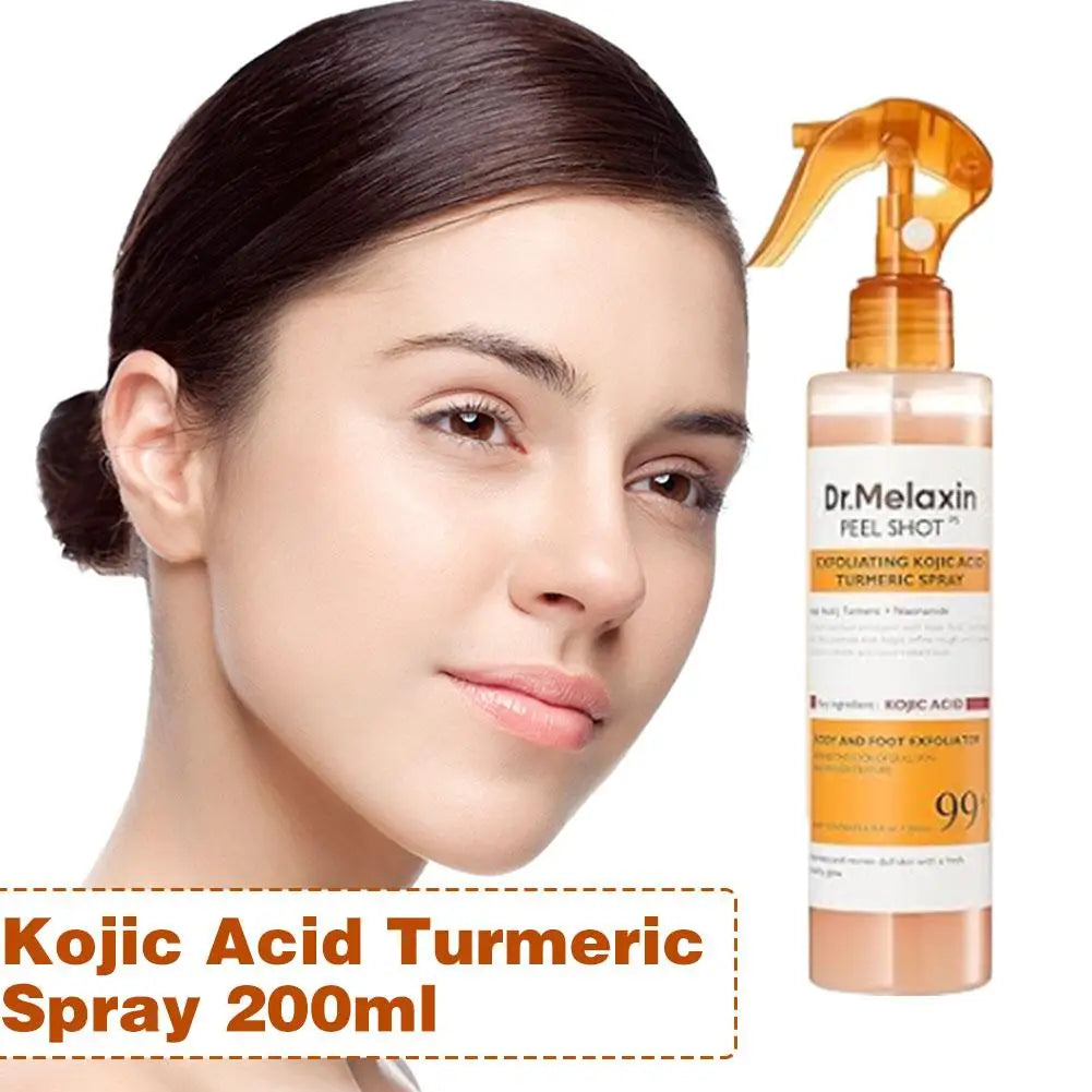 FREEME™ Kojic Acid & Turmeric Exfoliating Peel Spray - 200ml Brightening & Soothing Body Mist
