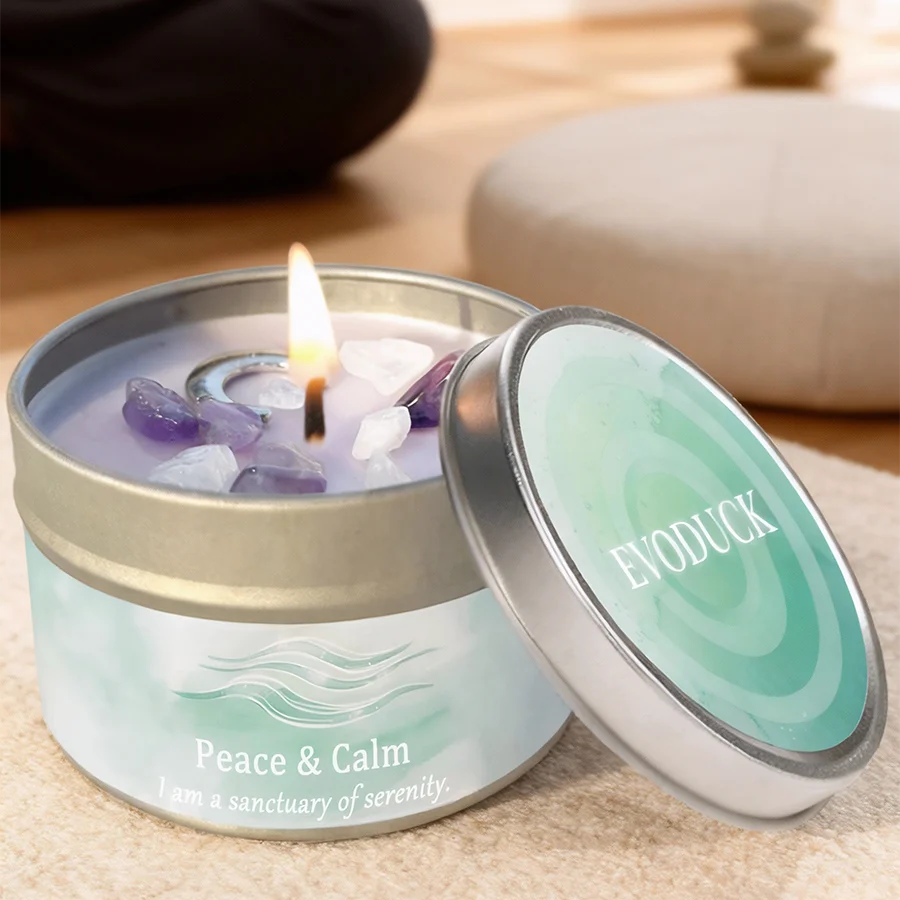 FREEME™ Peace Ritual Candle - Lavender & Chamomile with Healing Crystals