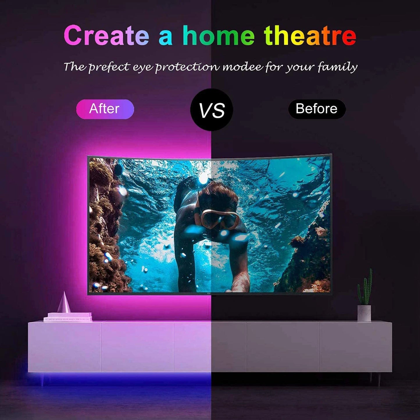 FREEME™ RGB LED Strip Lights with Remote - 1m to 20m Color Changing Tape for Room, Bedroom & Party Decor