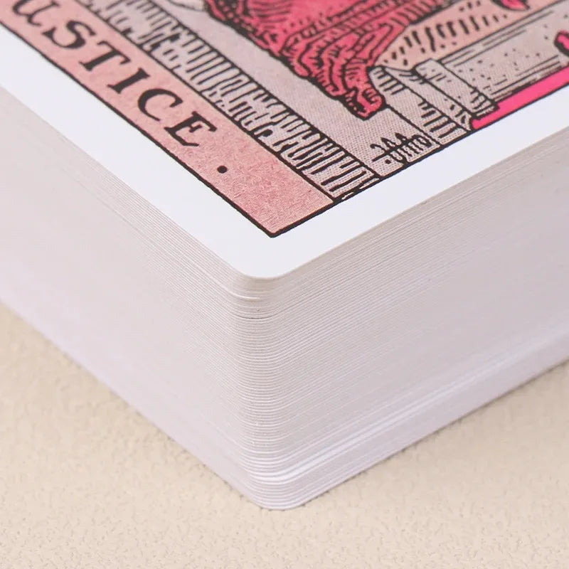 FREEME™ Pink Rider Waite Tarot Card Deck - Beginner Divination & Fortune Telling Set