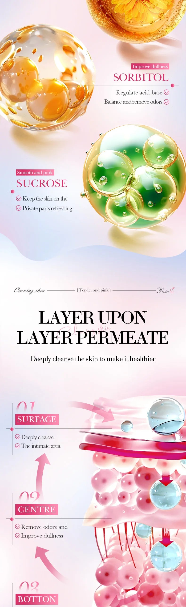 FREEME™ Rose Care Feminine Soap - pH Balanced Natural Handmade Bar for Deep Cleansing & Brightening