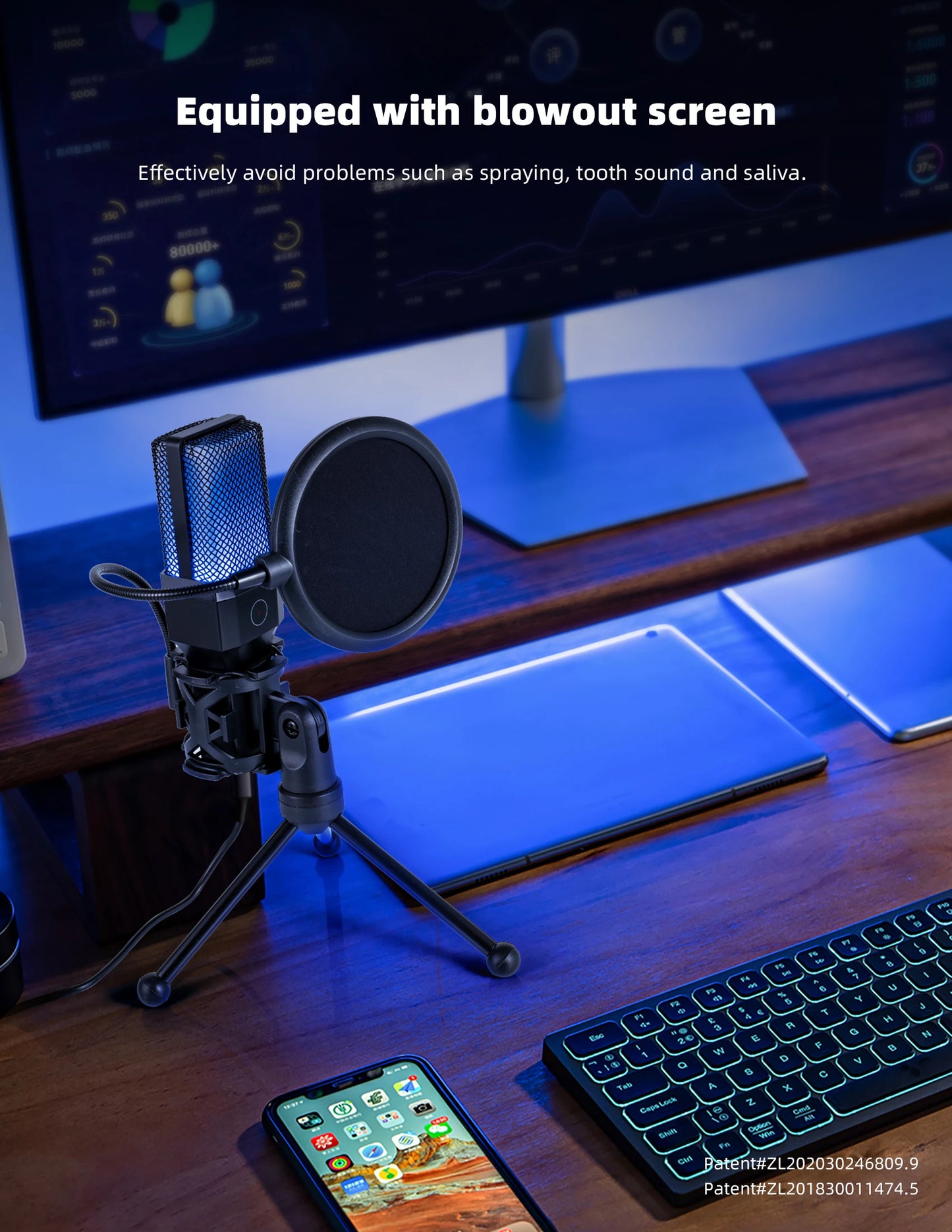 FREEME™ USB Condenser Microphone Kit - PC & Laptop Mic for Gaming, Streaming & Podcasting