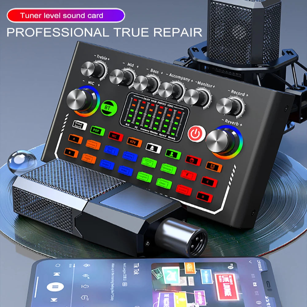 FREEME™ Live Sound Card & BM-800 Microphone Broadcast Set - YouTube, Podcast & Streaming Kit