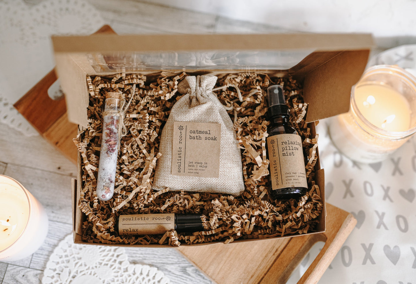 FREEME™ Relaxation Gift Set - Pillow Spray, Roller & Oatmeal Soak
